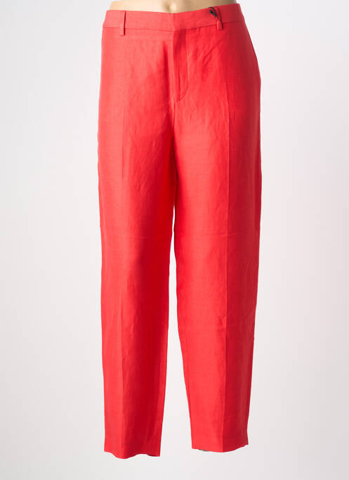 Pantalon droit taille à pinces taille normale rouge CHLOÉ STORA femme