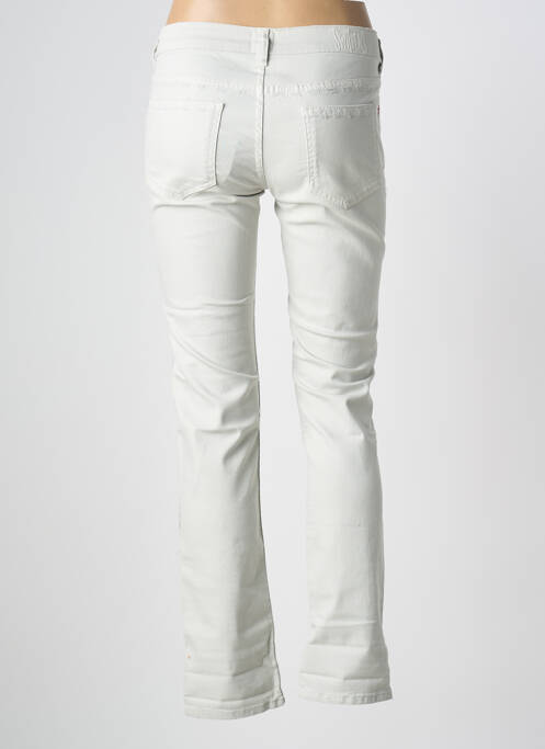 Jeans coupe slim effet usé délavé taille basse gris SWILDENS femme