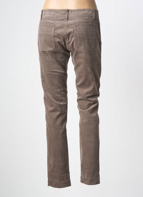 Pantalon slim taille basse taille basse marron SESSUN femme