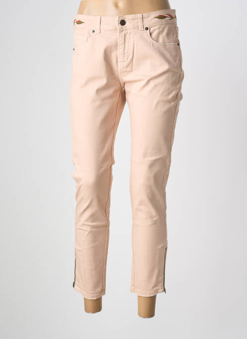 Jeans coupe slim taille basse taille basse rose SWILDENS femme