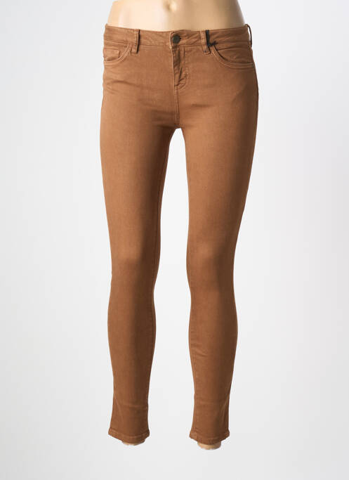 Jeans skinny taille normale taille normale marron LABDIP femme