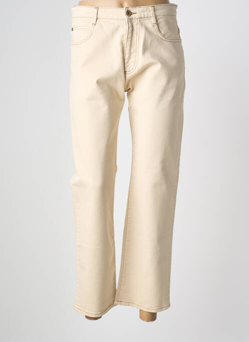 Jeans coupe droite taille haute taille haute beige SESSUN femme