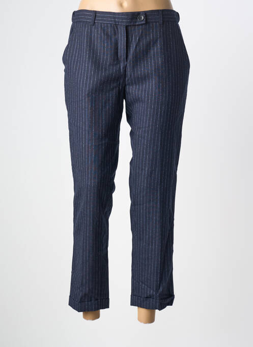 Pantalon 7/8 taille haute taille haute bleu MAISON LAB femme