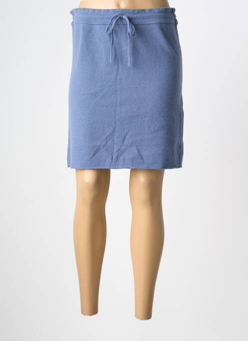 Jupe courte coupe droite bleu MA(E)VY femme