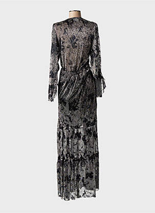Robe longue manches longues manches longues argent BA&SH femme