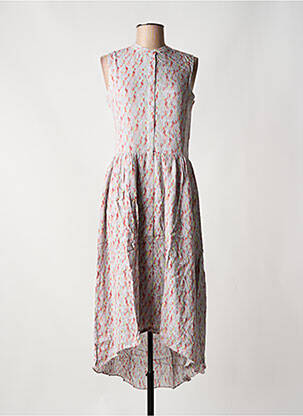 Robe longue imprimé fantaisie sans manche gris SWILDENS femme