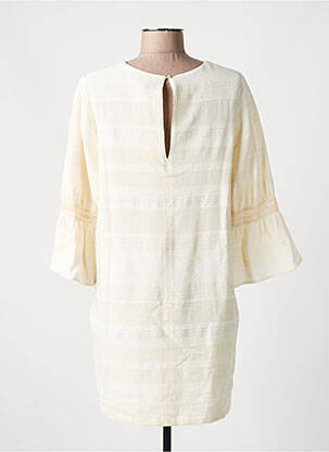 Robe courte manches 3/4 manches 3/4 beige SESSUN femme