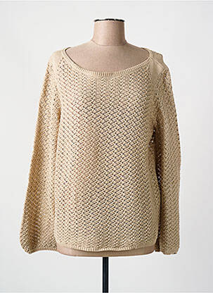 Pull col rond manches longues beige SWILDENS femme