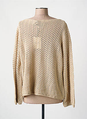 Pull coupe droite manches longues beige SWILDENS femme