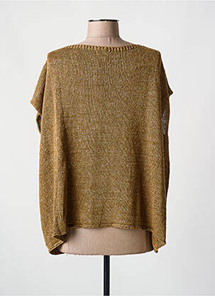 Pull coupe droite sans manche vert MAEVY femme