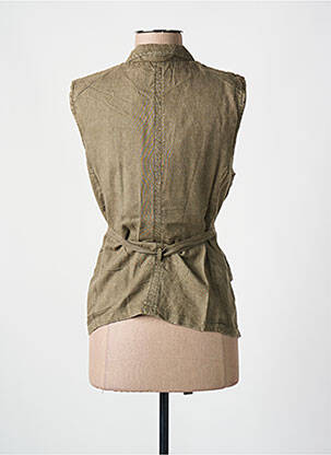 Gilet sans manche poches vert VIRGINIE CASTAWAY femme
