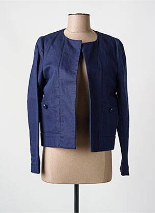 Veste casual col rond bleu SESSUN femme