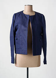 Veste casual col rond bleu SESSUN femme
