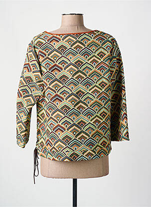 Top imprimé fantaisie manches 3/4 vert BA&SH femme