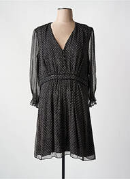 Robe mi-longue coupe fluide manches longues noir BA&SH femme