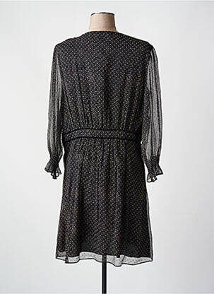 Robe mi-longue coupe fluide manches longues noir BA&SH femme