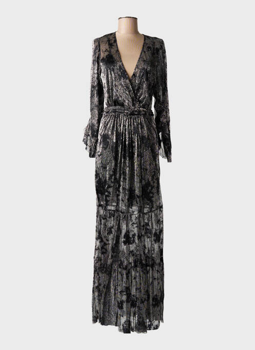 Robe longue manches longues manches longues argent BA&SH femme