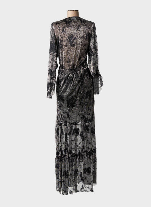 Robe longue manches longues manches longues argent BA&SH femme