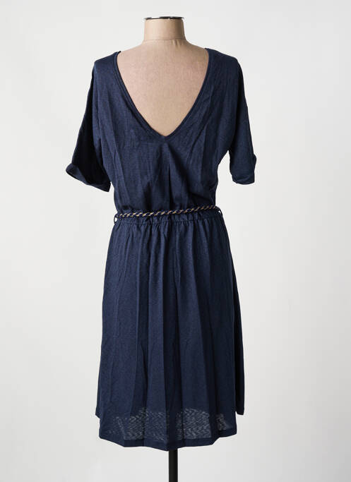 Robe mi-longue manches courtes manches courtes bleu SESSUN femme