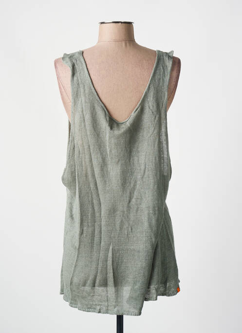 Top coupe fluide fines bretelles bleu MAEVY femme