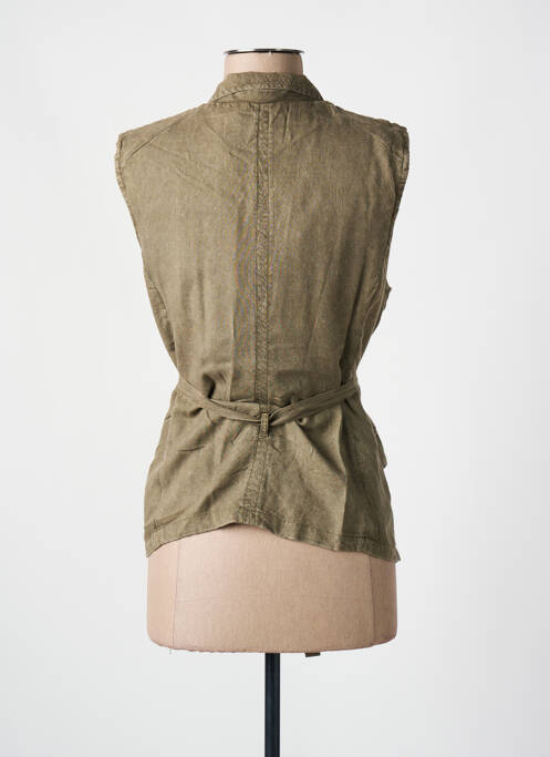 Gilet sans manche poches vert VIRGINIE CASTAWAY femme