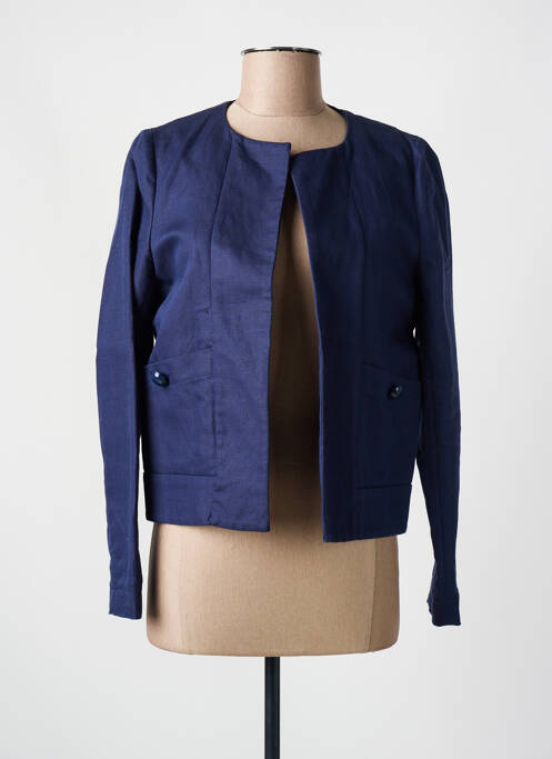 Veste casual col rond bleu SESSUN femme