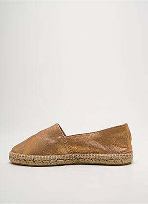 Espadrilles tissage satiné talon plat jusqu'à 3cm or CRAIE femme