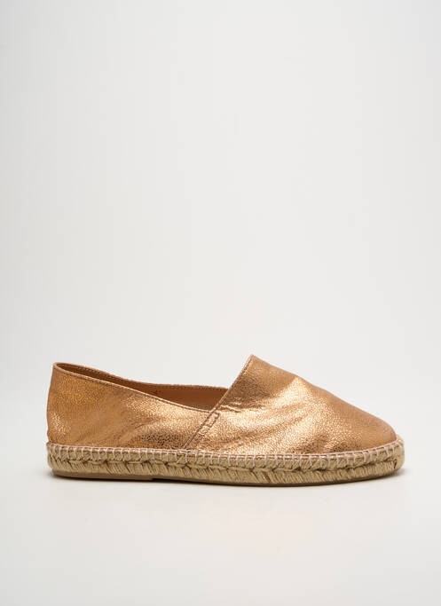 Espadrilles tissage satiné talon plat jusqu'à 3cm or CRAIE femme