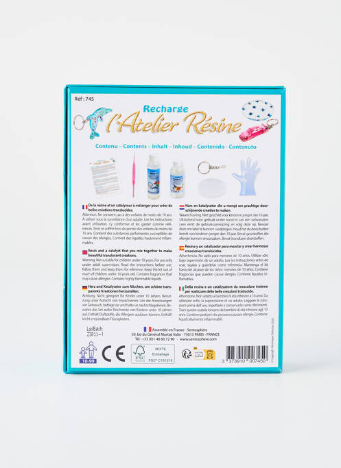 Accessoire divers imprimé fantaisie bleu SENTOSPHERE enfant