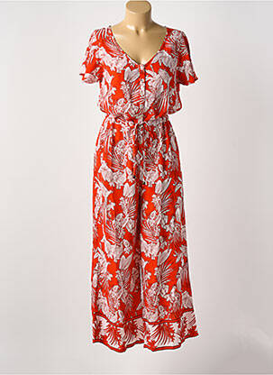 Combi-pantalon coupe fluide manches courtes rouge AGATHE & LOUISE femme