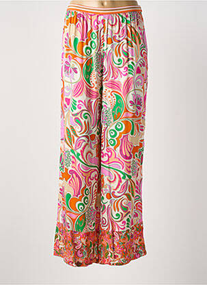 Pantalon droit tissage popeline taille normale rose PAUL BRIAL femme
