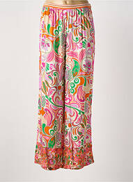 Pantalon droit tissage popeline taille normale rose PAUL BRIAL femme