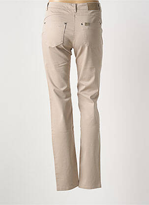 Pantalon slim tissage popeline taille normale beige JOCAVI femme