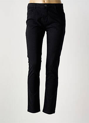 Pantalon slim tissage popeline taille normale noir PAUL BRIAL femme
