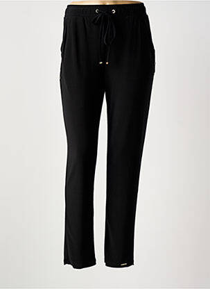 Pantalon slim taille élastique taille normale noir MALOKA femme