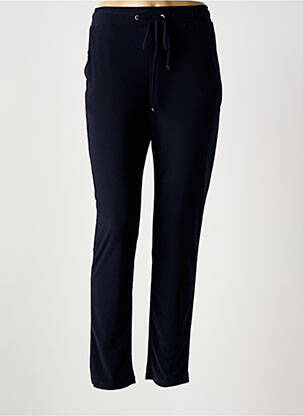 Pantalon slim taille élastique taille normale bleu MALOKA femme