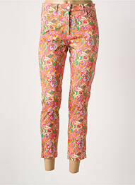 Pantalon 7/8 tissage popeline taille normale orange PAUL BRIAL femme