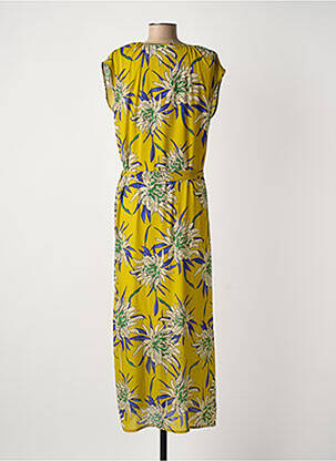Robe longue imprimé fantaisie manches courtes vert LE PETIT BAIGNEUR femme