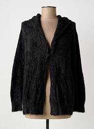 Gilet manches longues maille maille poilu noir LE PETIT BAIGNEUR femme