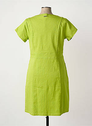 Robe mi-longue manches courtes manches courtes vert AGATHE & LOUISE femme