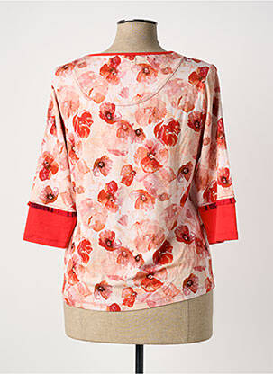 T-shirt manches 3/4 manches 3/4 rouge PAUL BRIAL femme