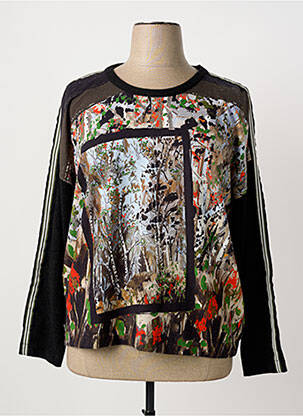 Pull coupe droite manches longues vert MALOKA femme