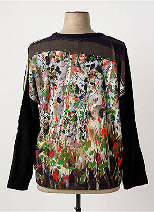 Pull coupe droite manches longues vert MALOKA femme