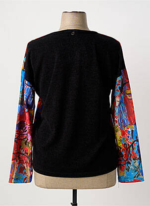 Pull coupe cintrée manches longues noir MALOKA femme