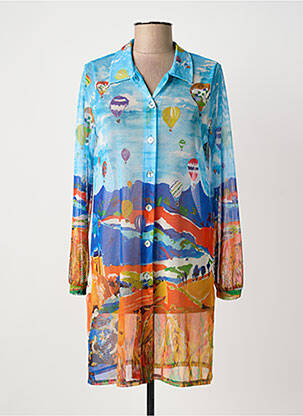 Tunique manches longues bleu MALOKA femme