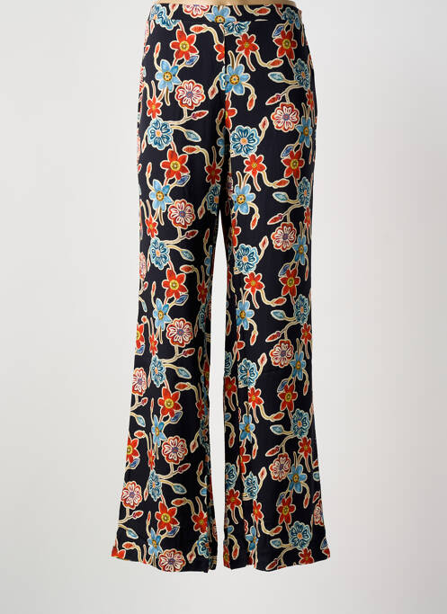 Pantalon droit tissage popeline taille normale bleu SEE THE MOON femme