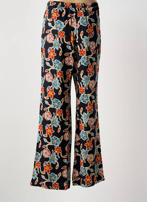Pantalon droit tissage popeline taille normale bleu SEE THE MOON femme