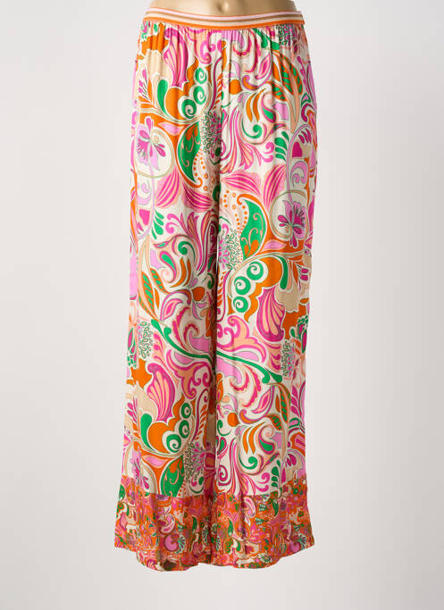 Pantalon droit tissage popeline taille normale rose PAUL BRIAL femme