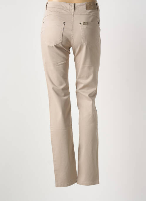 Pantalon slim tissage popeline taille normale beige JOCAVI femme