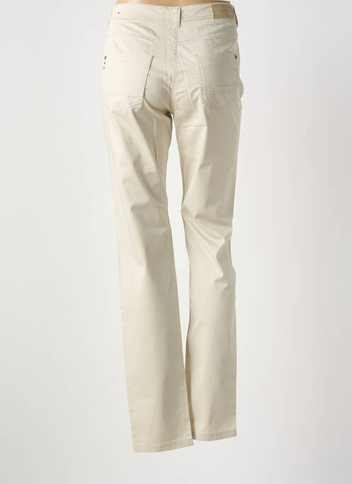 Pantalon droit stretch taille normale beige JOCAVI femme